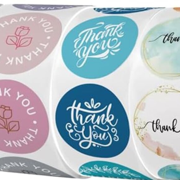Thank You Stickers💜3000 Sticker Bundle - 6 Rolls - Small  Business - Picture 6 of 10